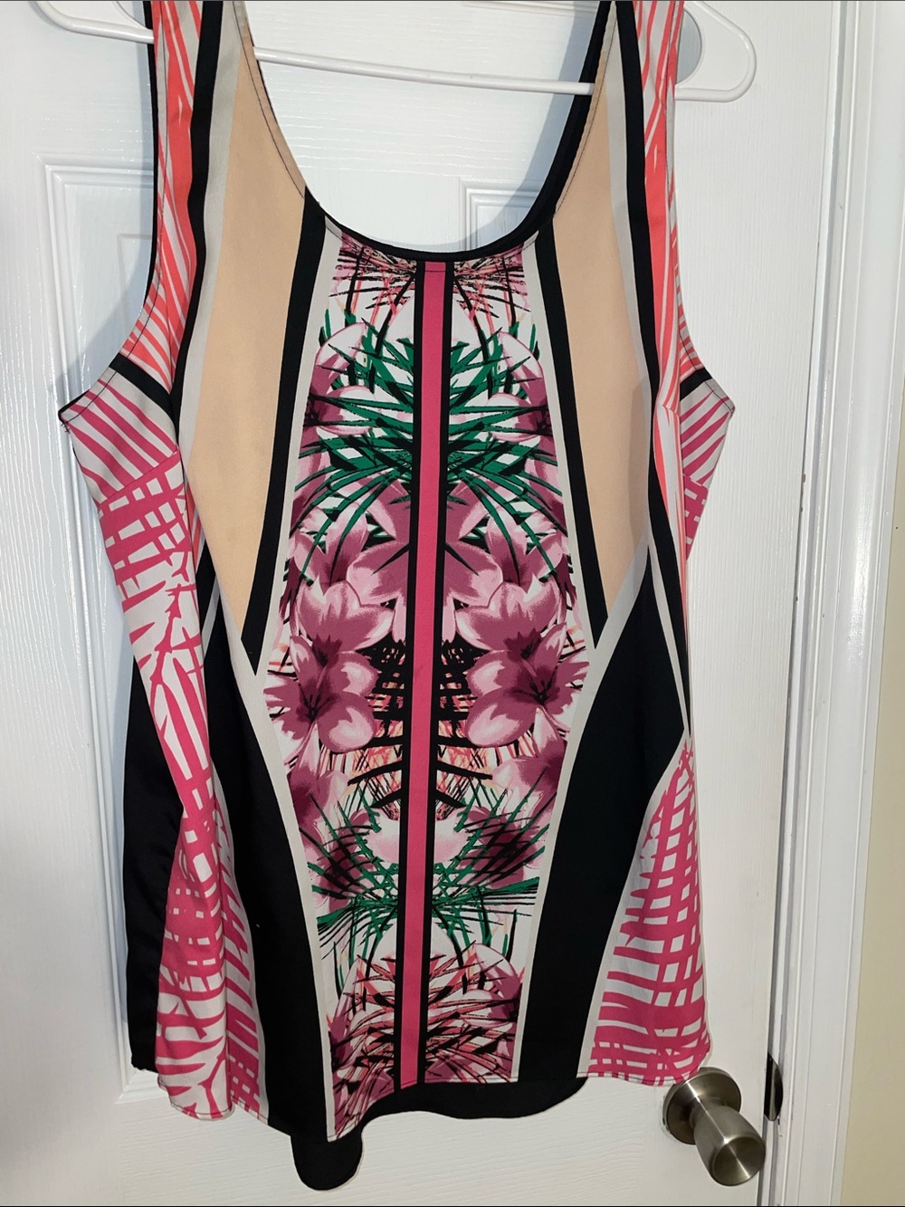 Apt.9 Bright Tropical SL Silky Poly Tank top 0X 14